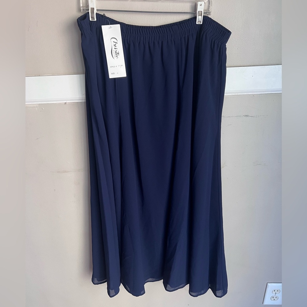 NWT Christie Of California Women's Navy A-Line Skirt Size 20